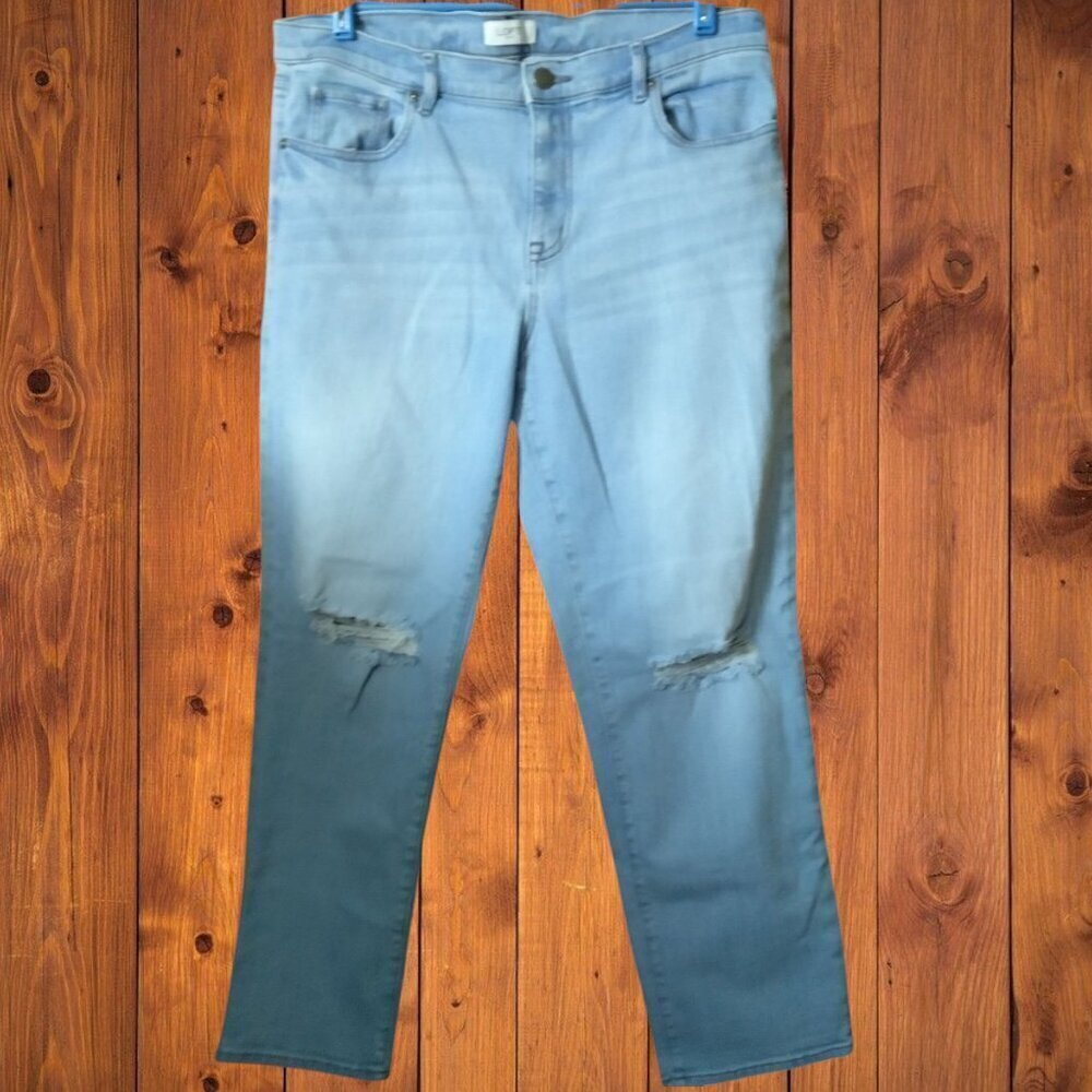 LOFT Boyfriend Size 10 Distressed Casual Denim Blue Jeans